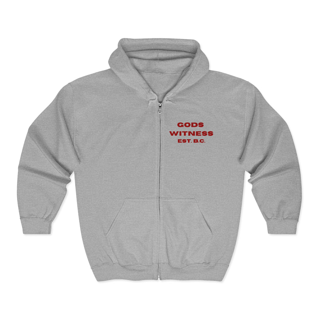 Gods Witness Est. B.C. Unisex Zip Hoodie