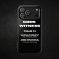 GODS WITNESS | Psalm 91 iPhone Case | iPhone Pro 17 Max Scripture Based Phone Case