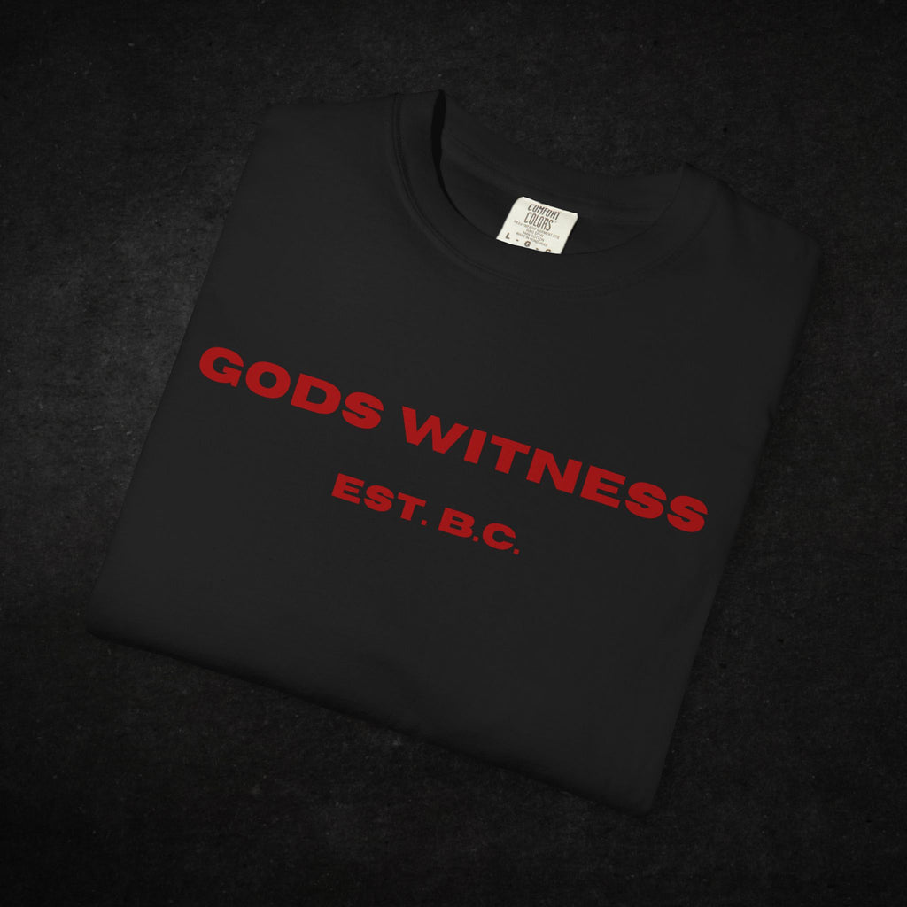 Gods Witness Est. B.C. Short Sleeve Unisex Black T-Shirt