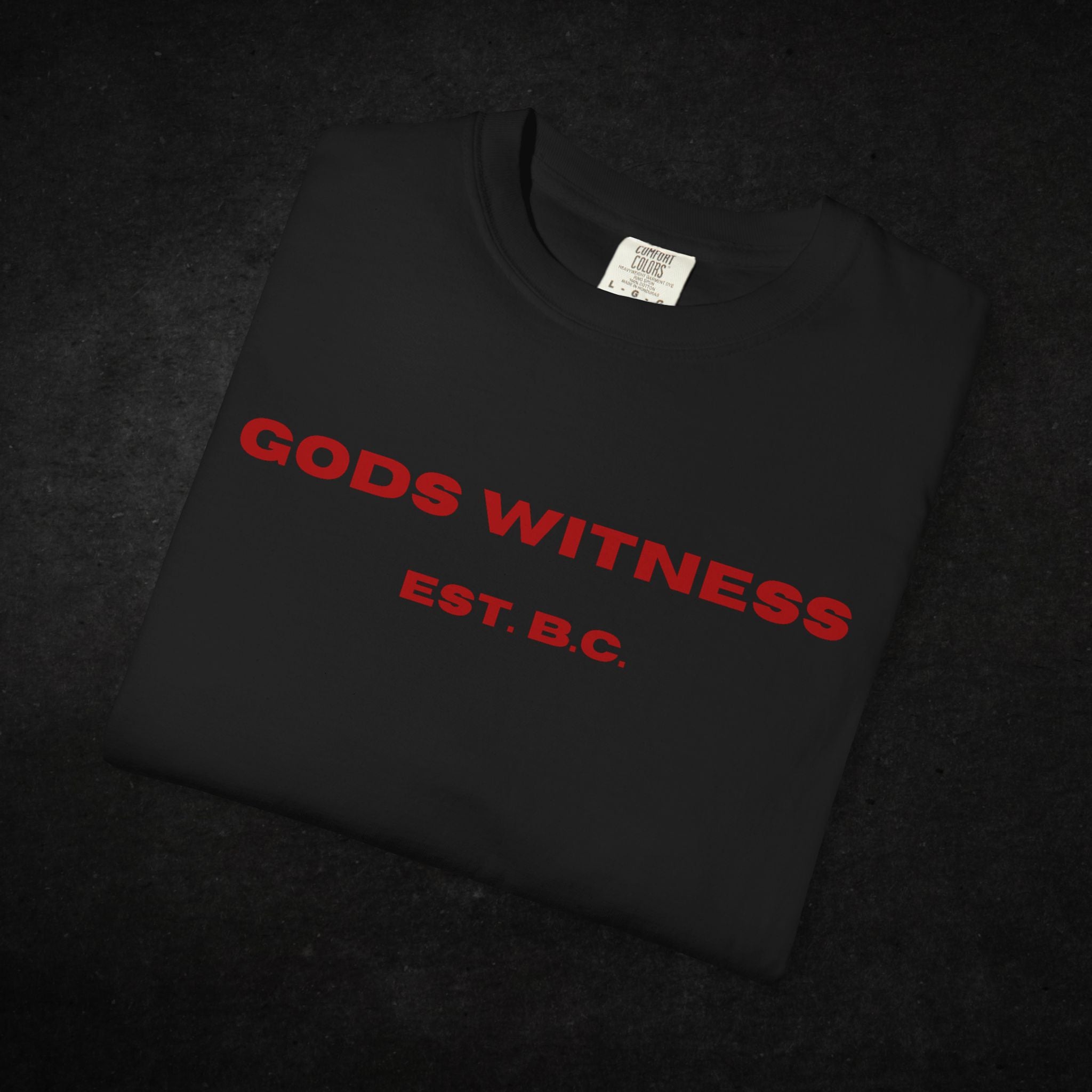 Gods Witness Est. B.C. Short Sleeve Unisex Black T-Shirt