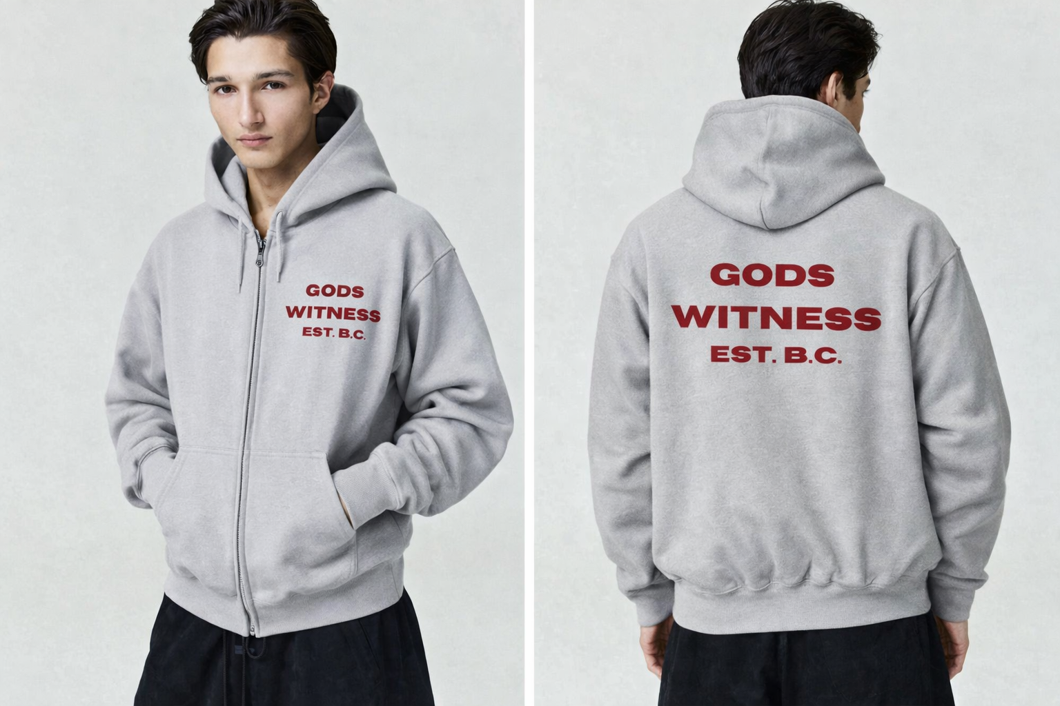 Gods Witness Est. B.C. Unisex Zip Hoodie