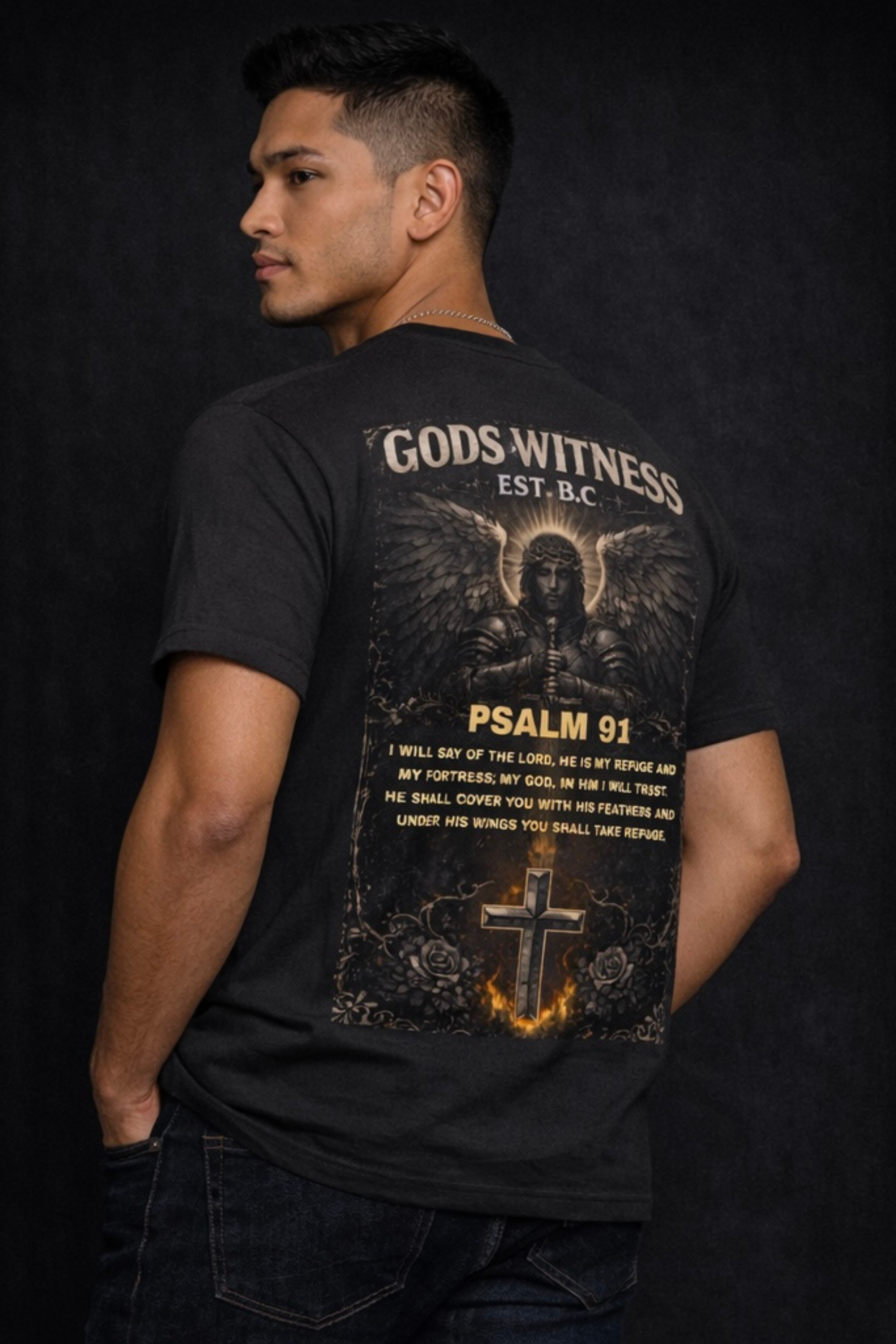 Gods Witness Est. B.C. | Psalm 91 Unisex Graphic T-Shirt