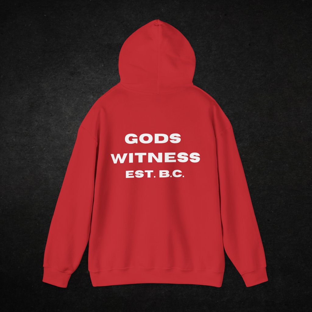 Gods Witness Est. B.C. Unisex Hoodie | Red