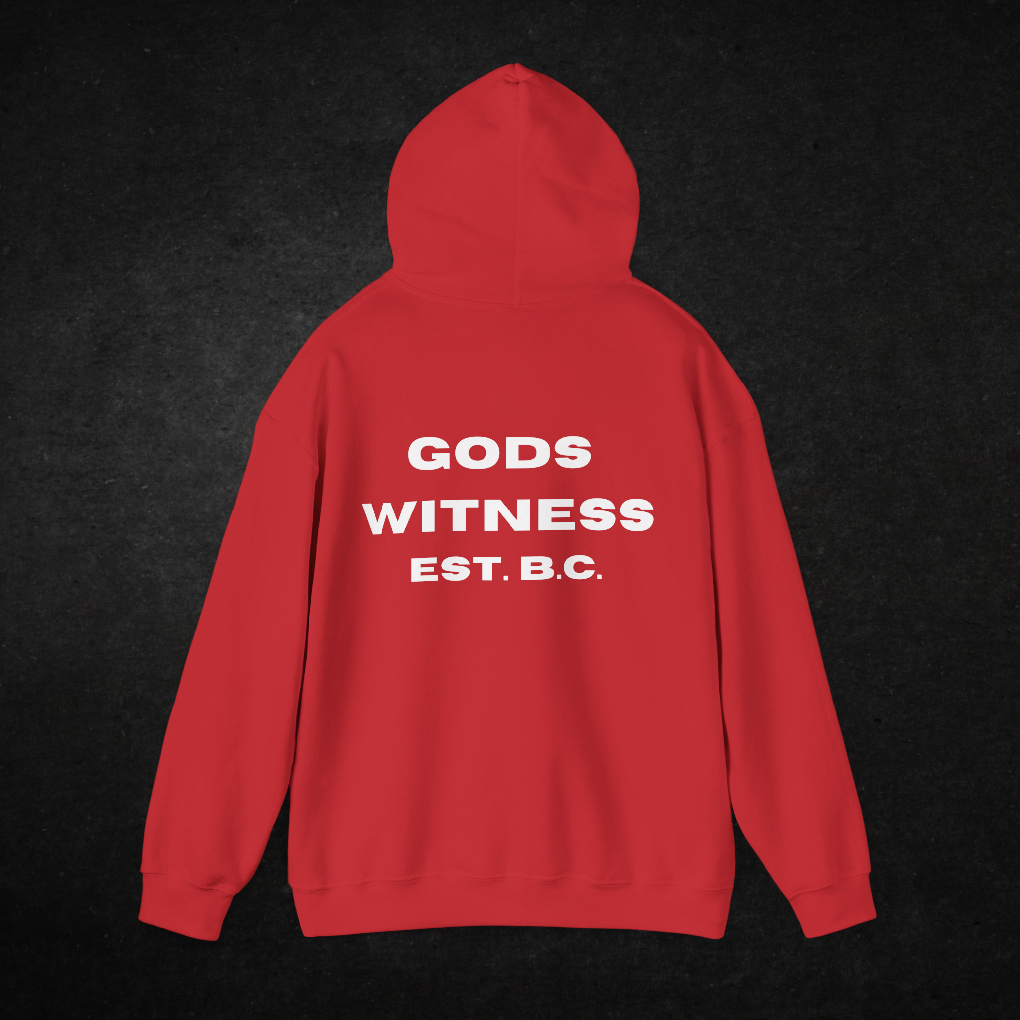 Gods Witness Est. B.C. Unisex Hoodie | Red