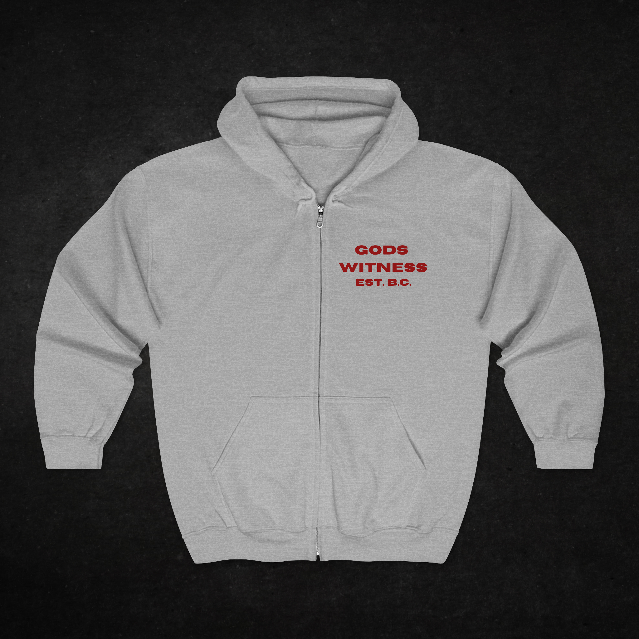 Gods Witness Est. B.C. Unisex Zip Hoodie